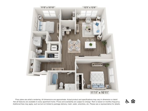 a 1 bedroom floor plan  villas at